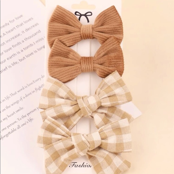 4pc toddler plaid bow - Picture 1 of 3